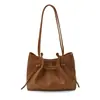 Bolsa de mano transfronteriza, bolsa plisada de cuero suave, bolso de hombro popular estilo coreano, bolso de hombro de moda de nicho, bolso de axila para el trabajo