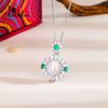 Colar de calcedônia branca gelo de prata esterlina S925 feminino estilo corte francesa elegante banquete foco clavícula corrente all-match luz luxo