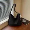 Bolso de hombro retro estilo coreano 2026, bolso tipo cubo de gran capacidad, bolso tote moderno para salidas casuales, bolso simple para mujer para el trabajo