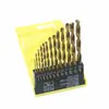 Juego de Brocas Broca Helicoidal Acero de Alta Velocidad Broca Metálica Acero Aluminio Broca para Carpintería 13 Piezas 19 Piezas