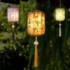 Linternas del Festival de Medio Otoño, linternas Hanfu portátiles de estilo antiguo, kits de materiales DIY hechos a mano, decoraciones de linternas de palacio, linternas luminosas de brocado Song