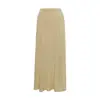 Conjunto de Dos Piezas para Mujer: Cárdigan de Punto Elegante Estilo Francés con Canalé Dorado Calado y Falda Midi - Nueva Colección Primavera 2026S