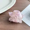 Pin para el Cabello de Camelia Iridiscente de Moda con un Toque de Lujo, Pin Floral de Acetato para Mujer, Pasador Sencillo para el Peinado Diario en la Parte Trasera de la Cabeza, Al por Mayor