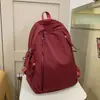 Estilo minimalista japonés y coreano, mochila de gran capacidad, simple y moderna, ligera, color sólido, estilo Harajuku, adecuada para estudiantes de primaria y secundaria
