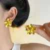 Pendientes de Botón Exagerados Florales Geométricos de Nicho Estilo Francés para Mujer, Joyería Nueva Única y Sofisticada 2025