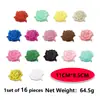 Patch de Bordado de Flor Rosa com Glitter Novo Estilo Patch Floral com Adesivo Termocolante para Decoração de Jaquetas, Sapatos e Malas