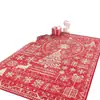 Alfombra de suelo de cachemira sintética navideña, decoración festiva, alfombra para sala de estar con árbol de Navidad, manta para sofá resistente a la suciedad, alfombra de noche para dormitorio