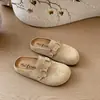 Mocasines versátiles de punta redonda sin cordones para otoño, suela gruesa 2026, mocasines sin cordones de cuero suave con suelas gruesas, modelo nuevo ultrarrápido