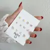 Brincos de tarraxa de prata S925 fofos para mulheres, brincos doces de menina da moda, brincos de tarraxa com pérola, mini brincos pequenos, atacado