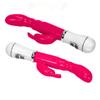 Vibrador de conejo de 10 frecuencias con doble descarga, para lamer la lengua, masajeador AV, aparato femenino, productos sexuales para adultos.