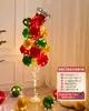 Decoración Navideña Luminosa Mesa Globos Flotantes Árbol de Navidad Tienda con Escaparate Flotante Atmósfera Festiva Arreglo de Escena de Disfraces