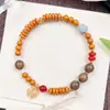 Pulsera Artesanal Fina de Hueso de Oliva Natural, Cuentas Budistas Bodhi Vajra, Pulsera Fragante de Sándalo Verde, Artículo Popular de Tiktok, Disponible para Dropshipping