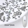 Mini Accesorios Pequeños de Zircón para Arte de Uñas, Pedrería de Fondo Plano, Pedrería Blanca Marquesa de Forma Irregular, Venta al por Mayor de Accesorios para Arte de Uñas