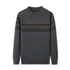 Novo suéter masculino de outono e inverno, tricô jacquard casual, quente, gola semimangá, pulôver, blusa de base de tricô