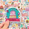 100 Pegatinas de Cumpleaños Dibujadas a Mano Estilo Caricatura Pegatinas Decorativas para Envoltura de Regalo DIY Transfronterizo
