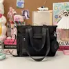 Nova Bolsa de Mão Grande Capacidade Estilo Coreano Simples para Estudantes Estilo Harajuku Cor Sólida Casual Versátil Elegante Bolsa de Ombro