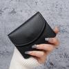 Corea del Sur Estilo Ins Bolso Pequeño para Tarjetas Corto Portátil Pequeño Color Sólido Simple Nuevo PU Cuero Certificado Monedero