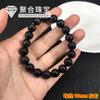Pulseira de obsidiana natural obsidiana olho colorido pulseira de contas soltas 6-16mm Pulseira de minério de cristal
