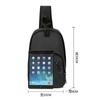 Bolso de Hombro Nuevo Negocios Viajero Crossbody Bolso al Aire Libre Moderno Gran Capacidad Simple Color Sólido Bolso de Pecho para Hombre