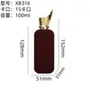 Botella de Perfume Flocada 100ml Botella con Atomizador Tapa de Aleación de Zinc con Puntos Botella de Vidrio Transparente para Perfume Tapa Flocada para Perfume