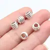 7.7X7.4X6Mm 0.86g Plata Antigua Aleación de Zinc Accesorios Anillo Redondo Cuentas de Agujero Grande Cuentas Espaciadoras