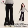 Pantalones Casuales Elegantes de Otoño para Niñas con Microbota Modelo 2026 para Niños Medianos y Mayores Pantalones Versátiles con Estampado de Dibujos Animados Kuromi