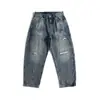 Pantalones Vaqueros Yidao Vintage 2026 Otoño Nuevo Retro Americano Lavados Desgastados Ligeramente Acampanados Sueltos Rasgados Parcheados para Hombre