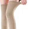 Joelheiras Longas de Caxemira para Outono e Inverno Joelheiras Forradas com Lã para Manter Pernas Velhas Frias Aquecidas para Homens e Mulheres, Articulações dos Joelhos para Pessoas de Meia-Idade e Idosos