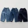 Jeans para Niños 2026 Otoño Nuevo Estilo Unisex Bebé Multicolores Pantalones Casuales Cintura Elástica Pierna Recta Suelta Pantalones Largos Modernos
