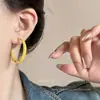 Brincos de Argola Amarelos com Bolinhas Frescos e Simples para Mulheres, Novo Estilo Popular 2026, Brincos de Alta Qualidade, Deslumbrantes Acessórios de Orelha Dopamina