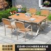 Mesas y Sillas de Exterior Hechas de Madera Plástica para Patios Jardines, Villas, Balcones, Calles Comerciales, Zonas Turísticas, Hoteles, Casas de Huéspedes y Sitios de Proyecto
