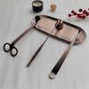 Herramienta para Velas de Aromaterapia Bronce Rojo 2345 Juego de Tijeras Tijeras para Velas Apagavelas Bandeja de Almacenamiento para Apagavelas