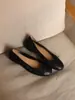 Sapatos baixos de bico redondo para mulheres, versão em pele de carneiro estilo auto-guardado, com aumento interno da altura, super macios e aderentes, modernos, versáteis, com laço, sapatilhas
