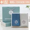 Jie Liya Paquete Doble de Toallas Caja de Regalo, Calidad Clase A Cinco Estrellas, Exquisito Bordado de Corona, Regalo Souvenir, 100% Algodón Puro