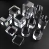 Soporte de Exhibición de Cristal de Columna Cuadrada Acrílica Transparente Accesorios para Joyería Antigüedades Figuras Maquetas Base Soporte Adornos Asiento para Cosméticos