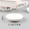 Pequeno prato de cerâmica para molho, prato para tempero de porcelana óssea para uso doméstico, prato para tempero, pequeno prato branco puro, prato redondo, prato para sabor