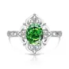 Anillo de Flor de Hielo de Piedra Preciosa Colorida Más Vendido en Transmisión en Vivo para Mujer, Incrustado con Anillo de Pétalo de Diamante de Alto Carbono Deslumbrante, Envío Directo de Una Pieza