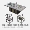 Nueva Mesa de Té de Pizarra Estilo Chino Mesa de Té Moderna para el Hogar Combinación Integrada de Mesa y Sillas Oficina Balcón Sala de Estar Juego Completo