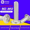 Aço Inoxidável 304 Parafuso de Máquina Sextavado de Cabeça Chata Fina Dente de Máquina Parafuso de Cabeça Chata M2M5M6M8M10M12