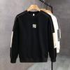 Nova Blusa de Outono 2024 Masculina de Alta Qualidade Versátil Moletom Gola Redonda Tendência Slim Fit Manga Longa Camiseta Básica