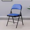 Cadeira Dobrável Multifuncional de Metal Simples com Encosto Portátil Cadeira de Jantar Cadeira de Treinamento Cadeira para Computador de Escritório Banqueta Venda por Atacado