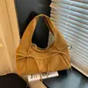 Bolsa de Mão de Luxo Transfronteiriça, Bolsa Tote Pequena Simples, Versátil para o Trabalho e Compras, Bolsa Transversal Leve e Exquisita para Mulheres com Laço