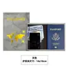 En stock Protector de pasaporte de cuero PU marmoleado transfronterizo Set Portapasaporte con borde cosido a máquina Bolso de cuero para pasaporte