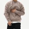 Outono 2021 Nova Cor Sólida Em Torno Do Pescoço Suéter Estilo Coreano Moda Marca Solta Tamanho Grande Juventude All-match Ombro Pullover Top