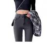 Pantalones de Lápiz Rectos de Pierna Recta con Tiro Alto para Mujer, Ajustados, Elásticos, de Color Claro, Estilo Coreano, para Primavera y Otoño, con Efecto Durazno para Verano