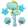 Pacote Transfronteiriço Balão de Folha de Alumínio Dinossauro Fofo Coroa Decoração de Festa Floresta de Dinossauros Arranjo de Balões Digitais de Dinossauro