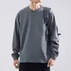 Camiseta de algodón de moda para primavera y otoño, camiseta de manga larga de color liso simple para hombre, camiseta interior, top casual versátil, mismo estilo para hombres y mujeres