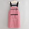 Nuevo Delantal Transpirable Antimanchas para Cocina de Mujer, para Cocinar en Casa, Delantal de Algodón, Ropa de Trabajo de Catering de Moda para Adultos