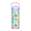 Taza Termo Transfronteriza de Amazon de 12 oz para Niños, Taza de Doble Uso, Personalizable, Acero Inoxidable 304, Asa, Popote, Termo Espacial