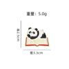 Broche de panda original para ser o nº 1 desenho animado fofo palavras de bênção cada exame terá um futuro brilhante distintivo de broche